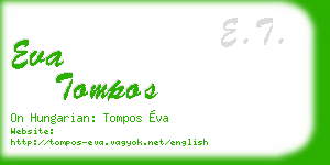 eva tompos business card