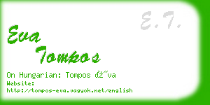 eva tompos business card